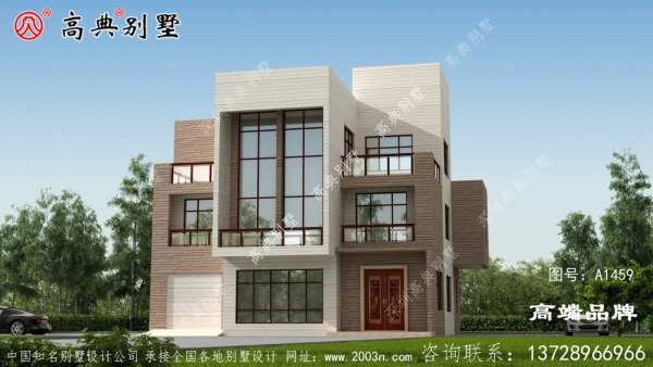 鄉村三層現代風格復式別墅設計圖