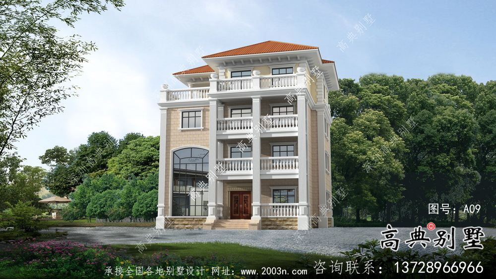 農村復式三層別墅簡歐戶型設計圖紙