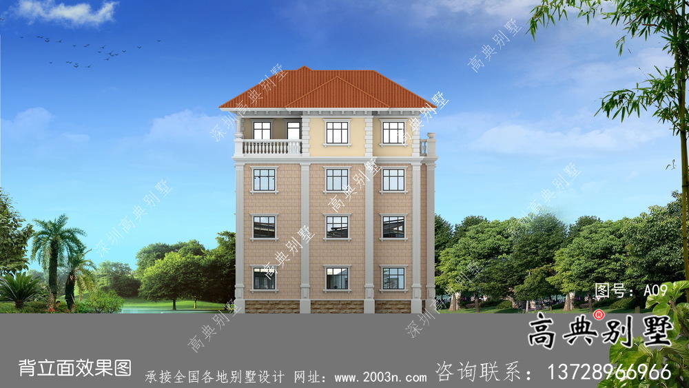 農村復式三層別墅簡歐戶型設計圖紙