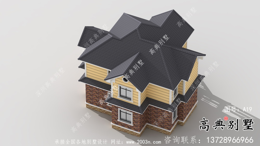 鄉村二層歐式別墅房屋設計圖紙
