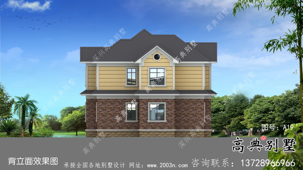 鄉村二層歐式別墅房屋設計圖紙