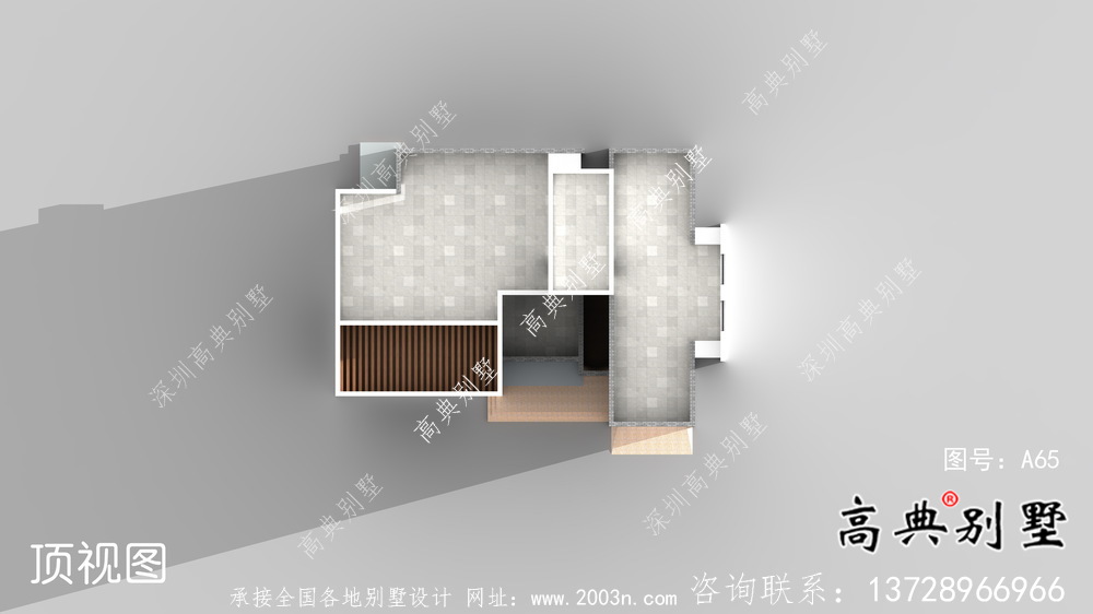 四層簡歐鄉村自建房別墅設計效果圖紙