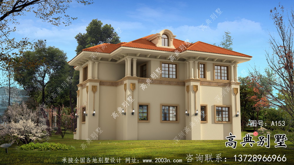 中小型兩層鄉村獨棟別墅整套圖