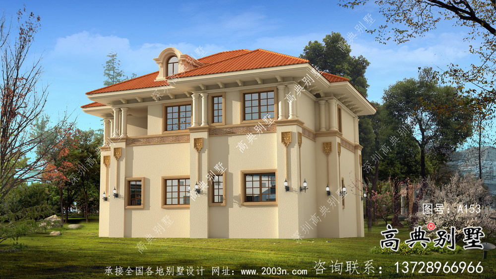 中小型兩層鄉村獨棟別墅整套圖