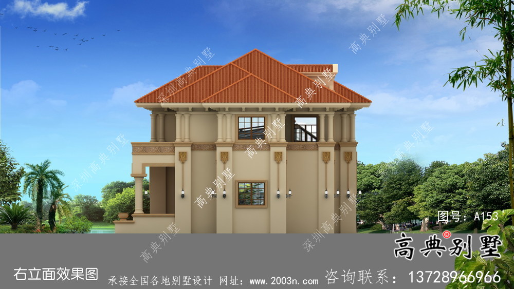 中小型兩層鄉村獨棟別墅整套圖