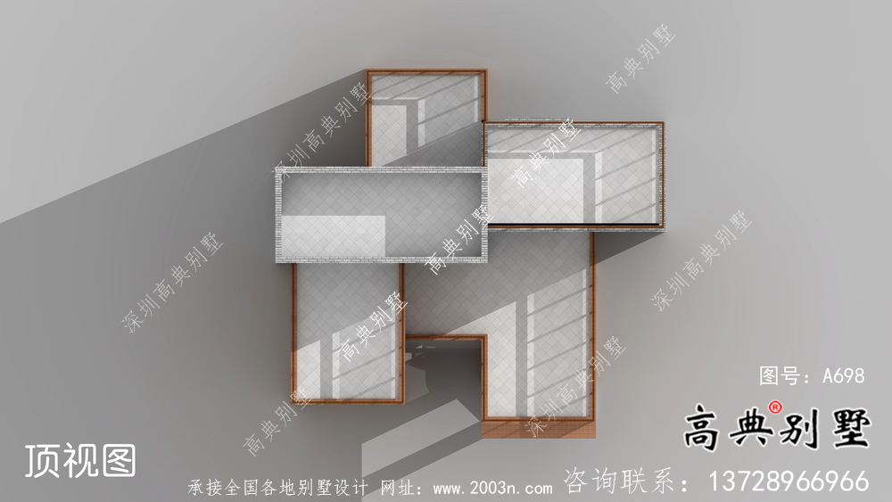 現代風格四層別墅外觀效果圖大全