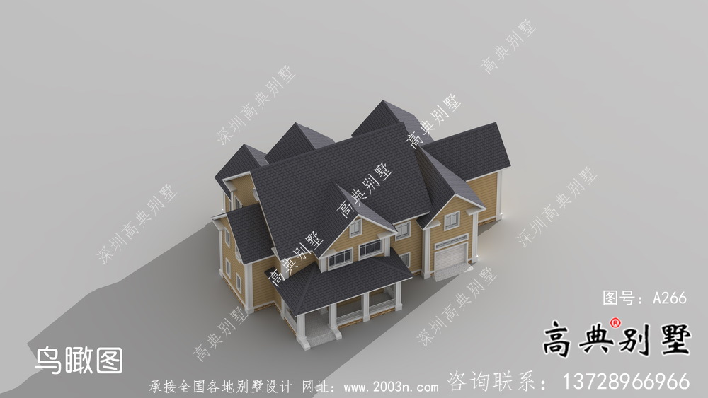 別具一格大氣兩層別墅住宅設計圖紙