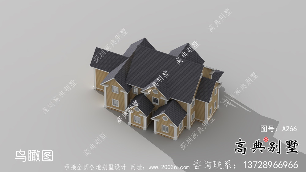 別具一格大氣兩層別墅住宅設計圖紙