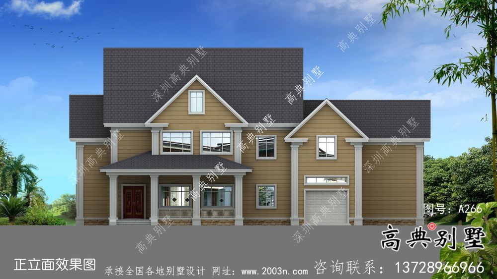 別具一格大氣兩層別墅住宅設計圖紙