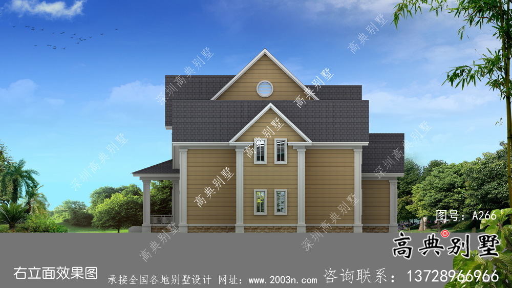 別具一格大氣兩層別墅住宅設計圖紙