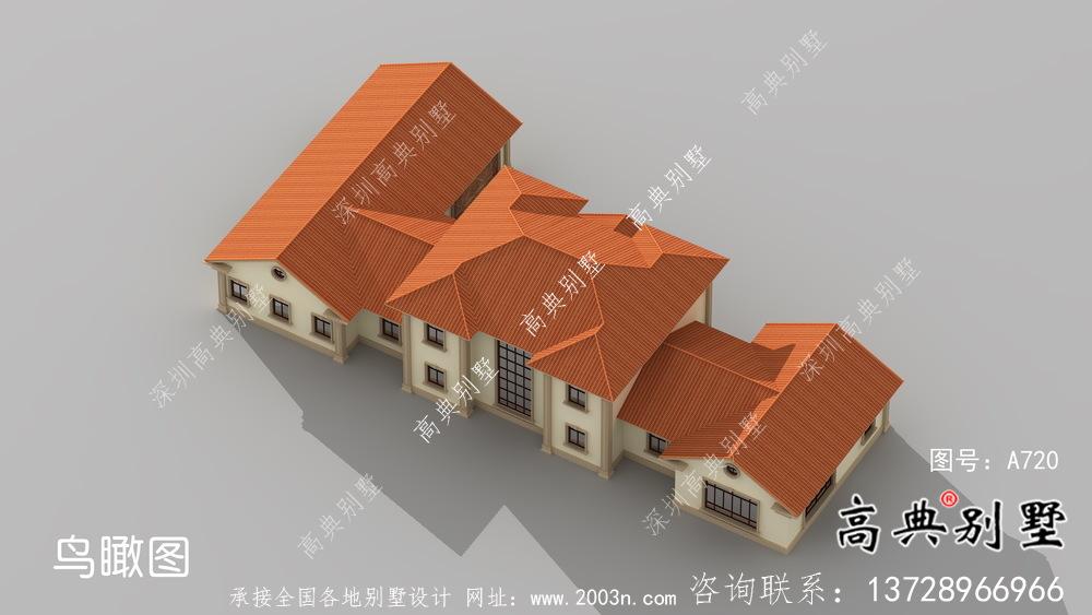 歐式二層別墅墅設計實際效果工程圖紙