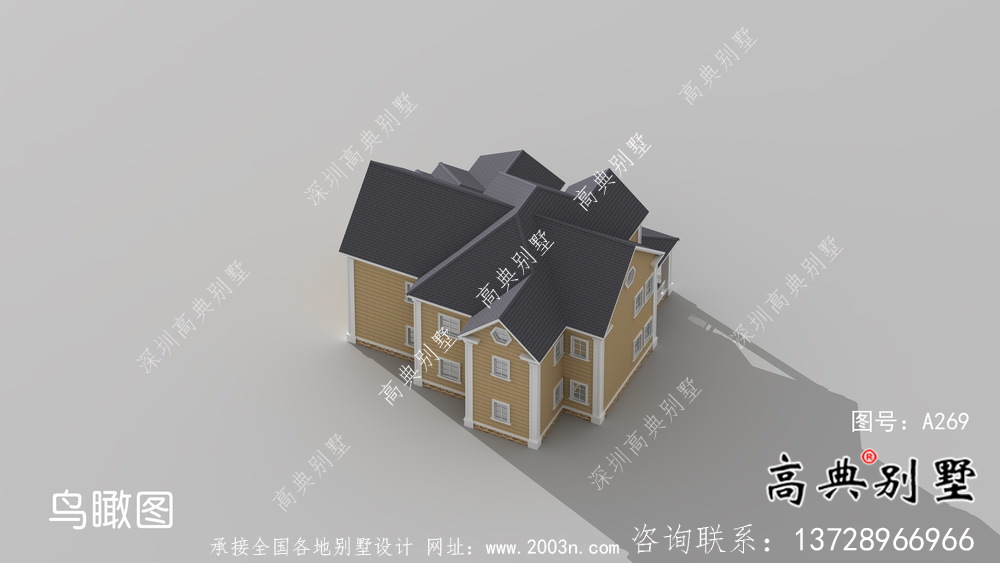 美式經濟實用的農村兩層住宅全套施工圖