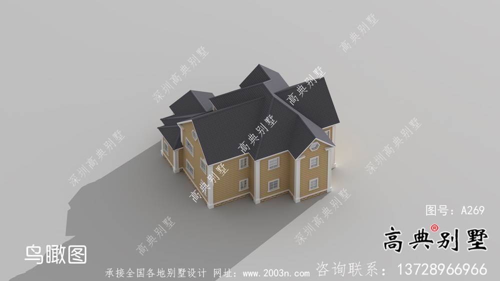 美式經濟實用的農村兩層住宅全套施工圖