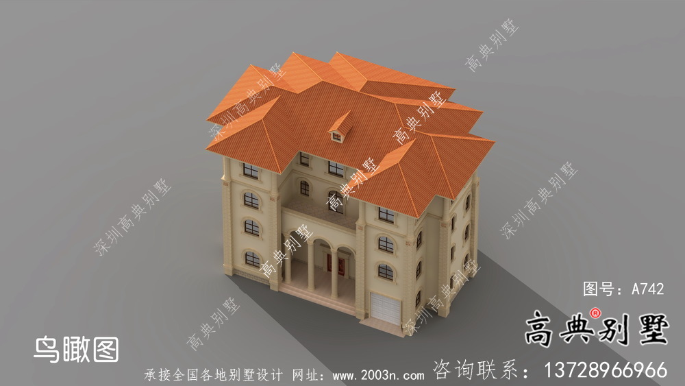 農村四層復式歐式別墅設計施工效果集圖