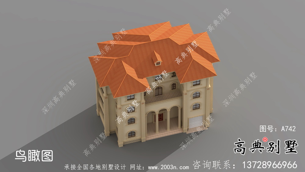 農村四層復式歐式別墅設計施工效果集圖