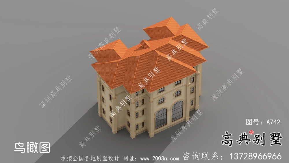 農村四層復式歐式別墅設計施工效果集圖