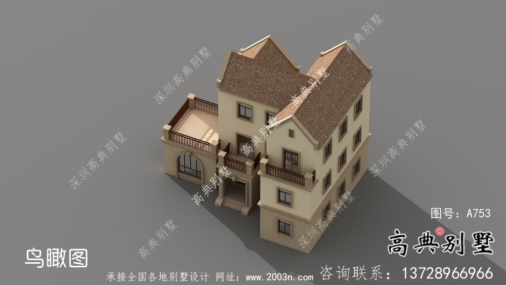 簡單三層歐式別墅裝修效果圖紙整套