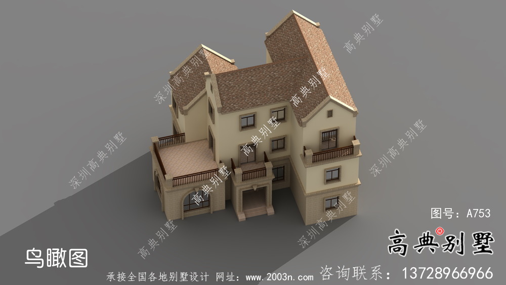 簡單三層歐式別墅裝修效果圖紙整套