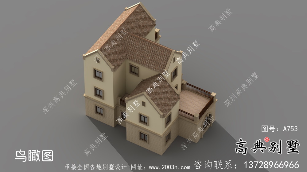 簡單三層歐式別墅裝修效果圖紙整套