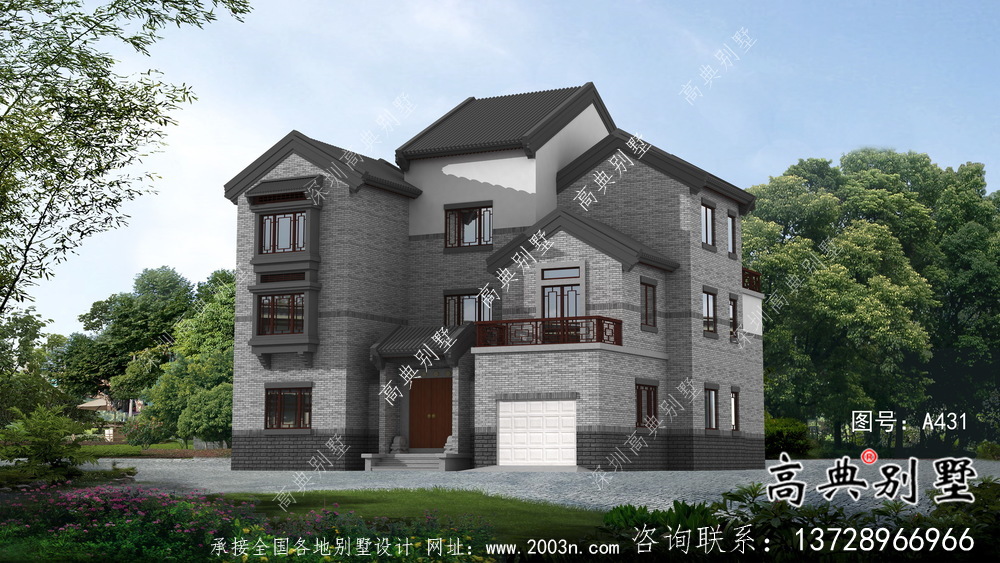 鄉村三層房屋設計圖及設計效果圖
