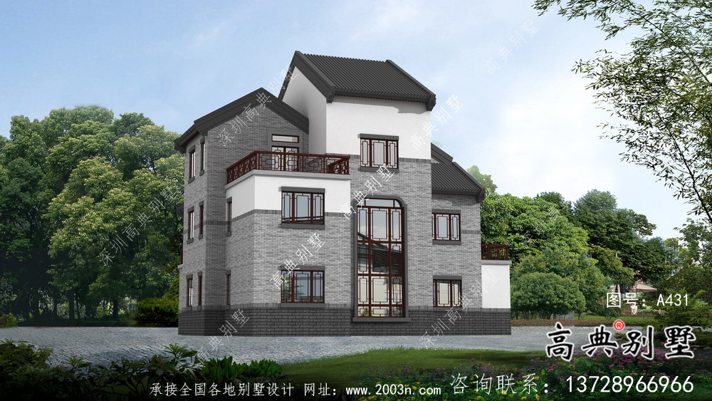 鄉村三層房屋設計圖及設計效果圖