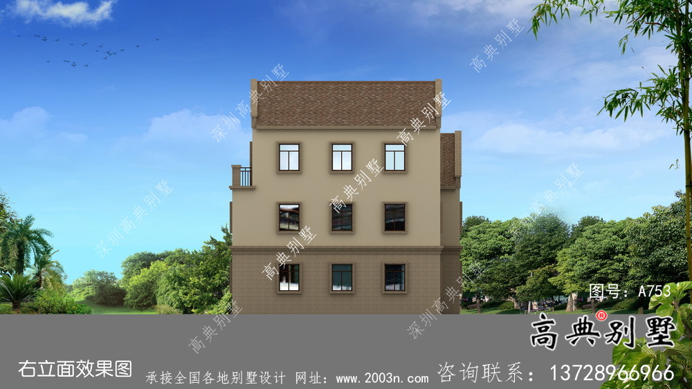 簡單三層歐式別墅裝修效果圖紙整套