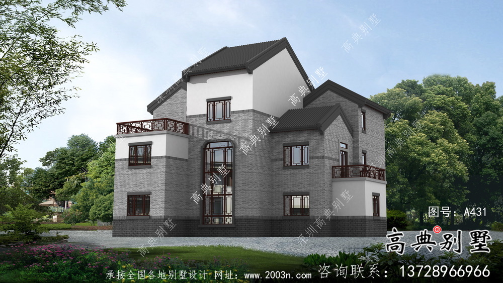 鄉村三層房屋設計圖及設計效果圖