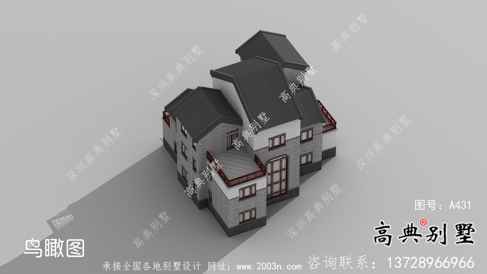 鄉村三層房屋設計圖及設計效果圖