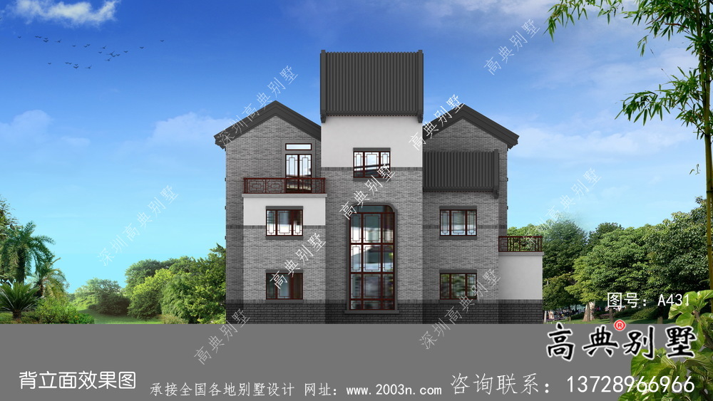 鄉村三層房屋設計圖及設計效果圖