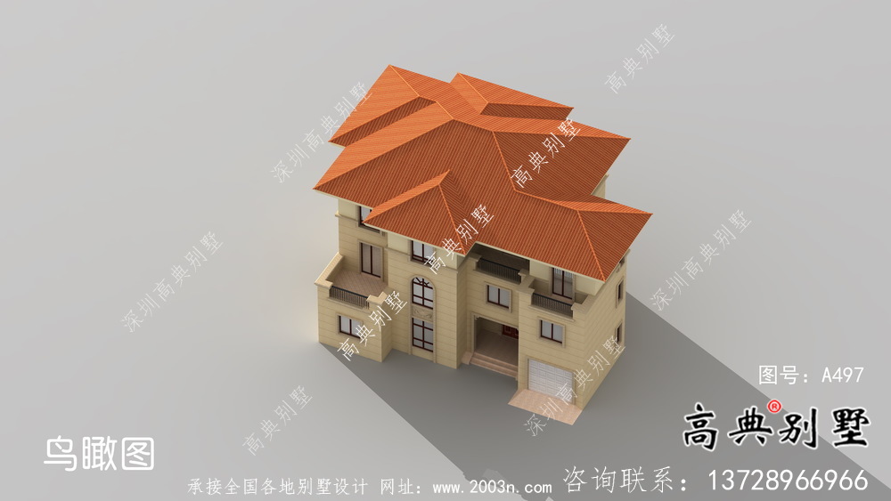 三層歐式風格豪華別墅設計圖紙