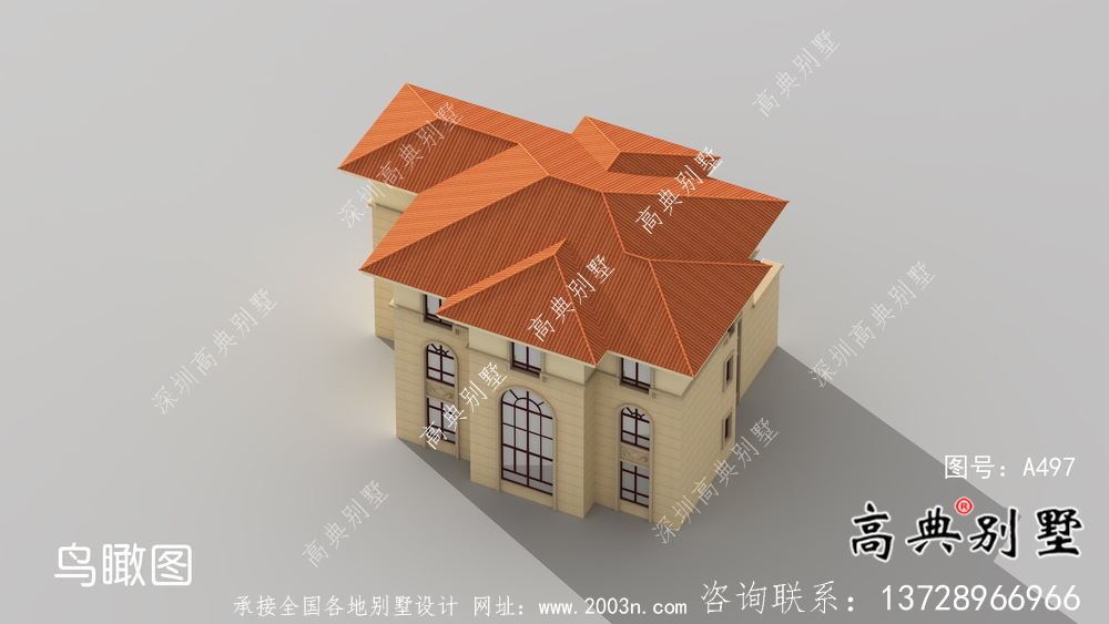 三層歐式風格豪華別墅設計圖紙