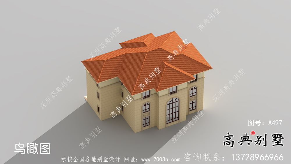 三層歐式風格豪華別墅設計圖紙