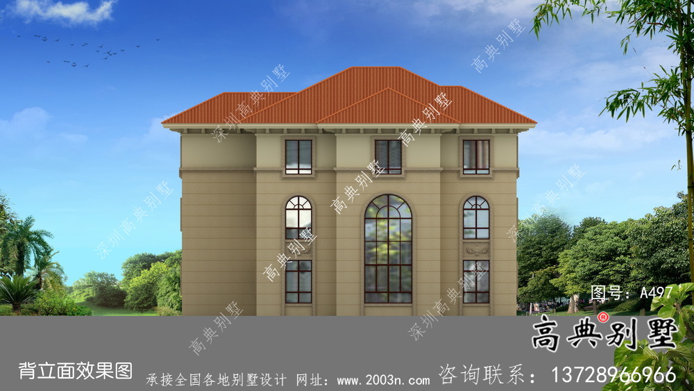 三層歐式風格豪華別墅設計圖紙