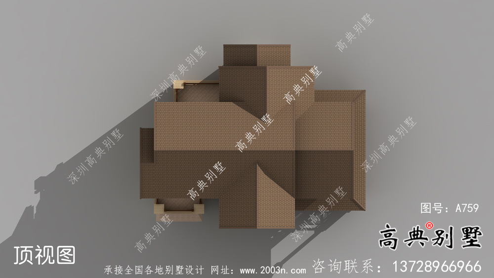 最新農村三層歐式別墅設計效果圖紙