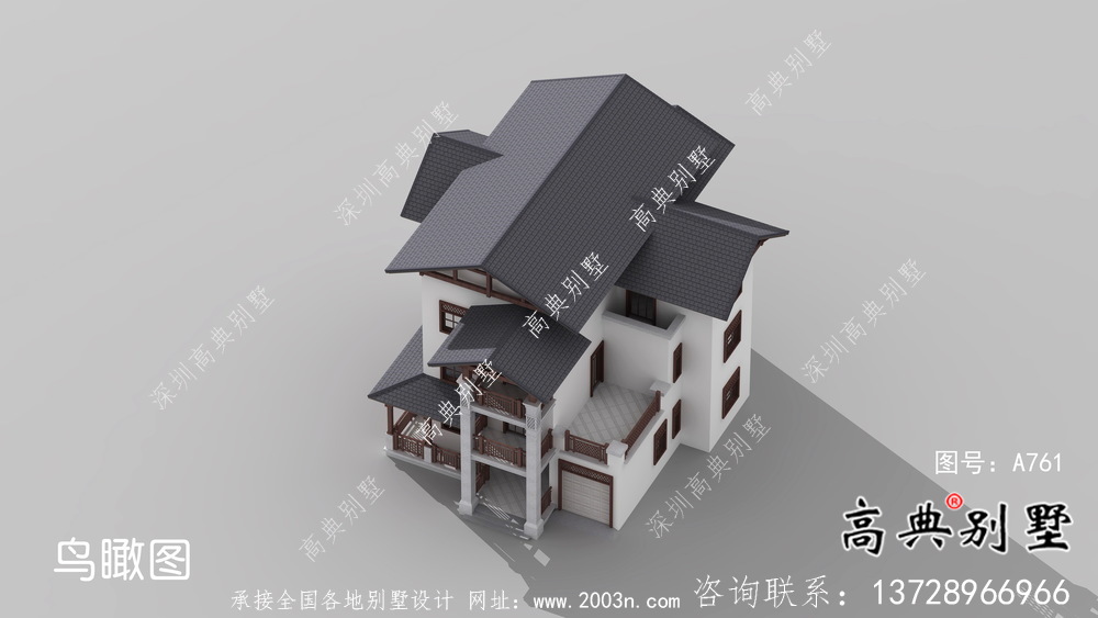 東南亞風格三層別墅設計實際效果工程圖紙