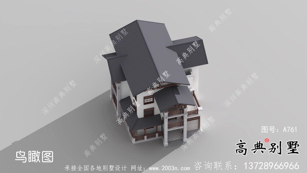 東南亞風格三層別墅設計實際效果工程圖紙