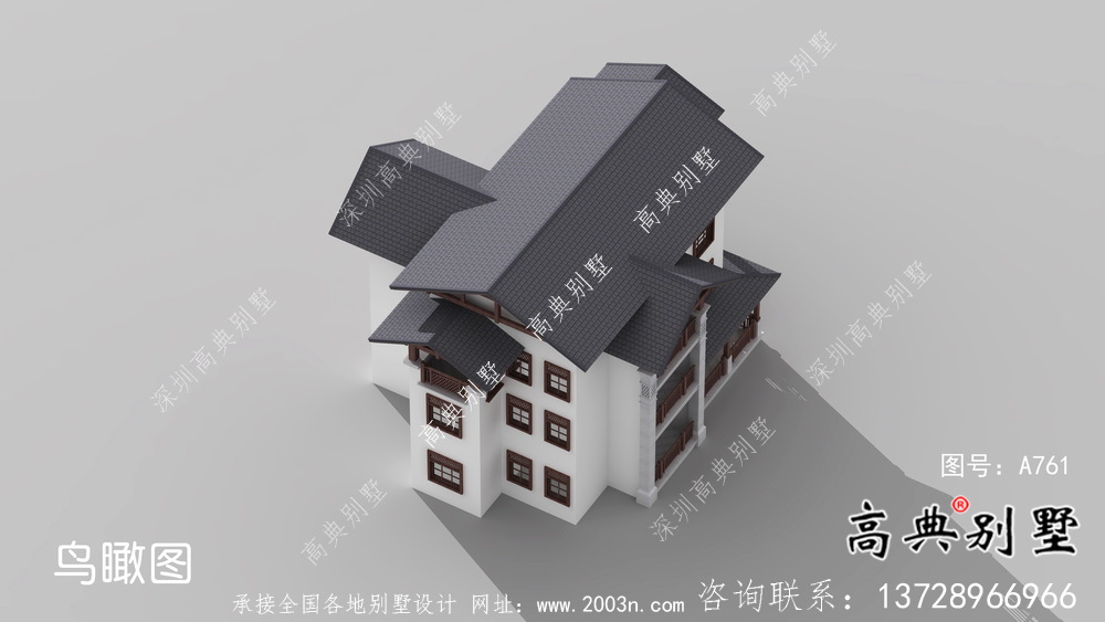 東南亞風格三層別墅設計實際效果工程圖紙
