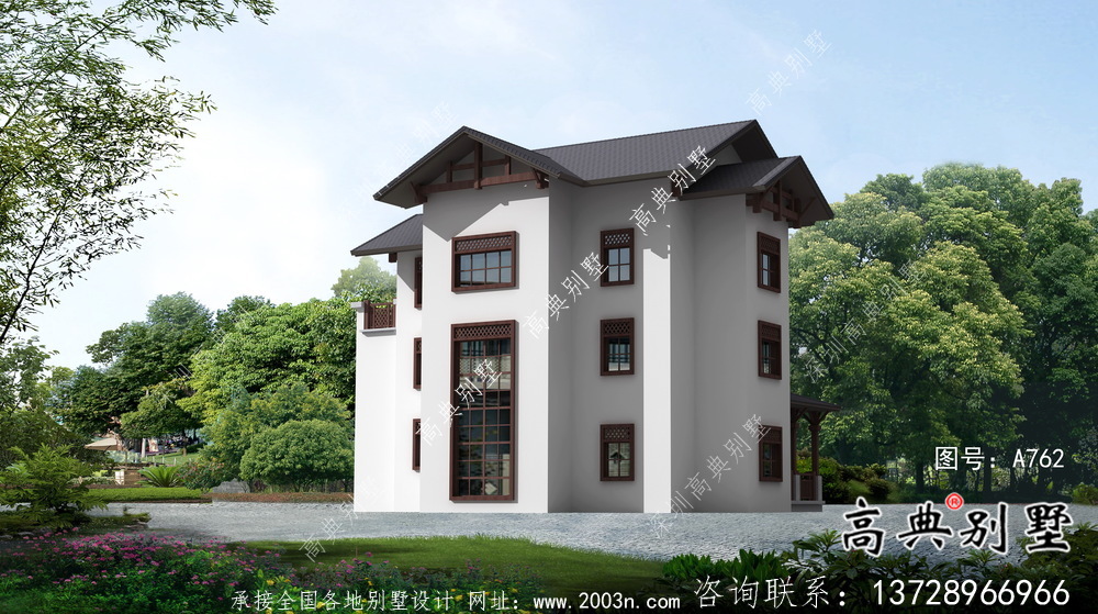 三層東南亞風格別墅設計圖紙