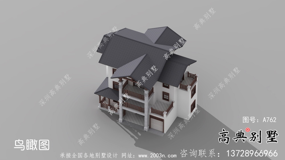 三層東南亞風格別墅設計圖紙