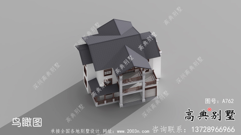 三層東南亞風格別墅設計圖紙