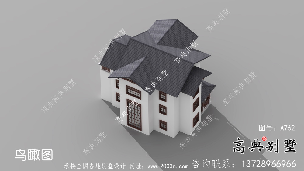 三層東南亞風格別墅設計圖紙