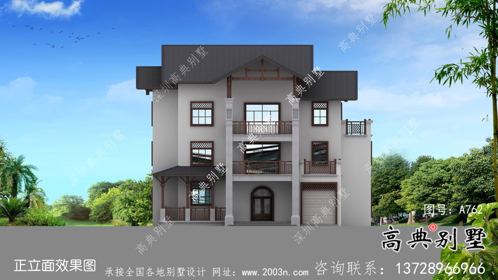 三層東南亞風格別墅設計圖紙