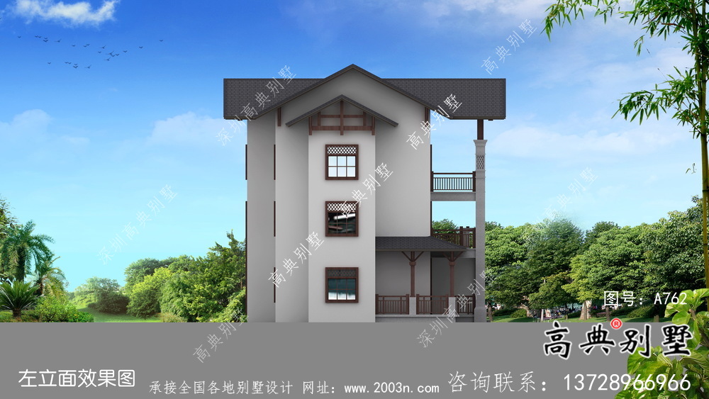 三層東南亞風格別墅設計圖紙