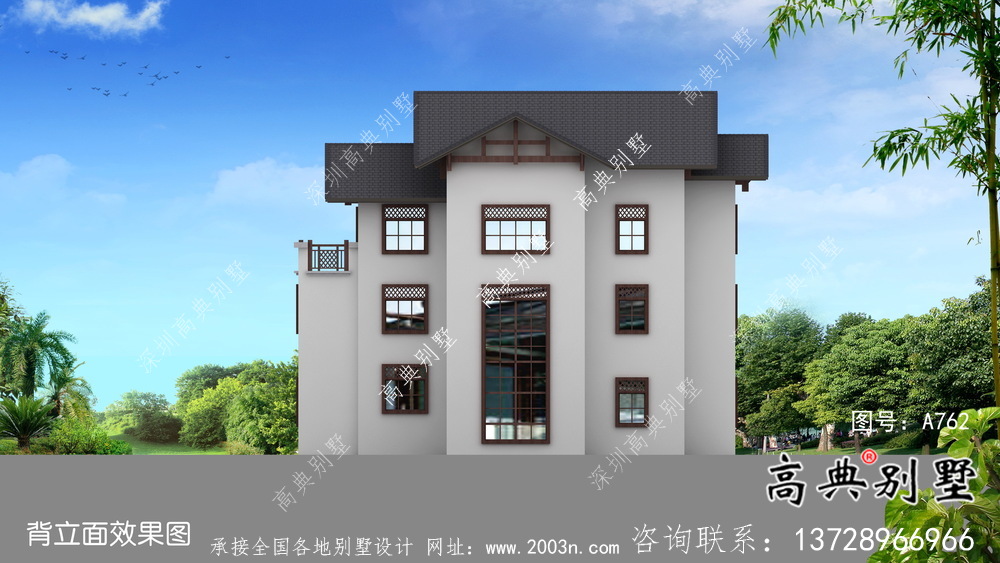 三層東南亞風格別墅設計圖紙