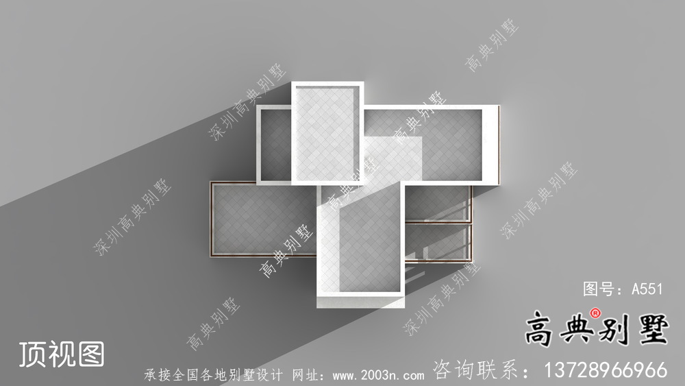 三層現代風格新農村別墅建設，建筑施工圖