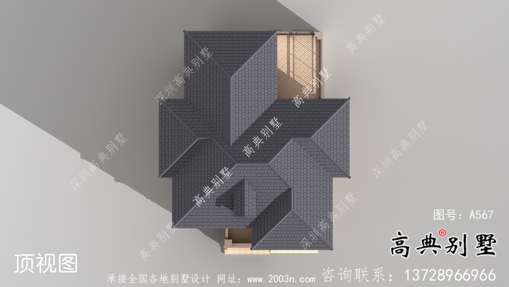 三層實用型歐式風格農村小別墅全套施工圖及效果圖