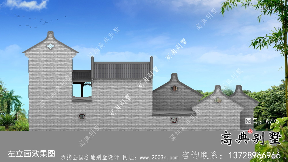 新中式莊重三層別墅設(shè)計圖施工圖紙全套