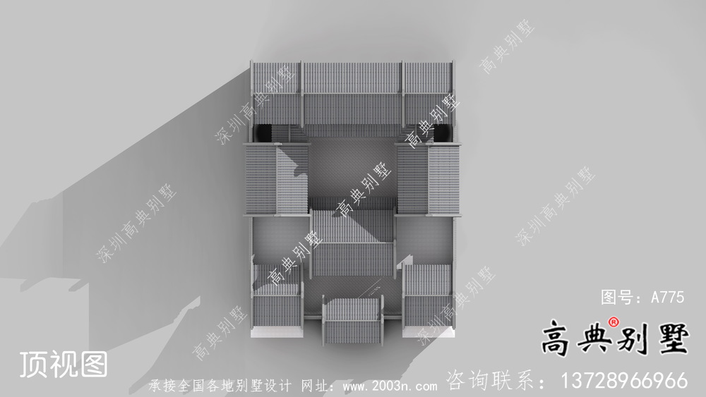新中式莊重三層別墅設(shè)計圖施工圖紙全套