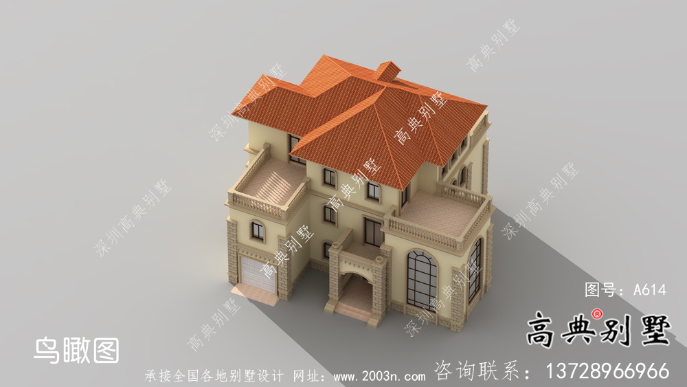 最新款法式風格復式獨棟別墅整套圖