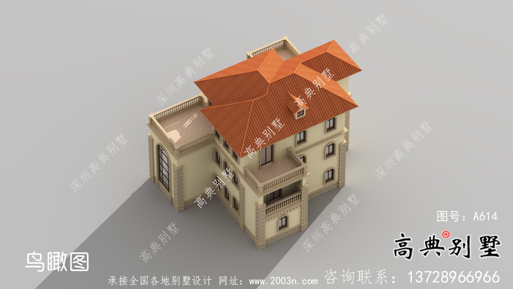 最新款法式風格復式獨棟別墅整套圖